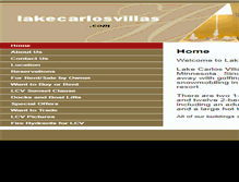 Tablet Screenshot of lakecarlosvillas.com